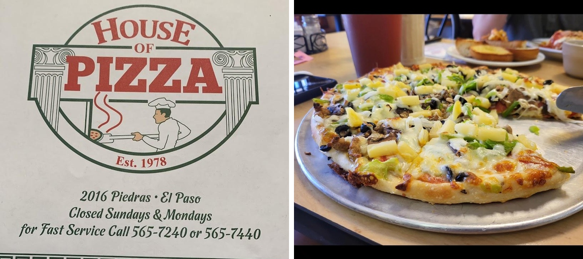 House of Pizza Menu